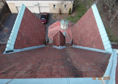 View At The Top Of A Flat Tile Roof